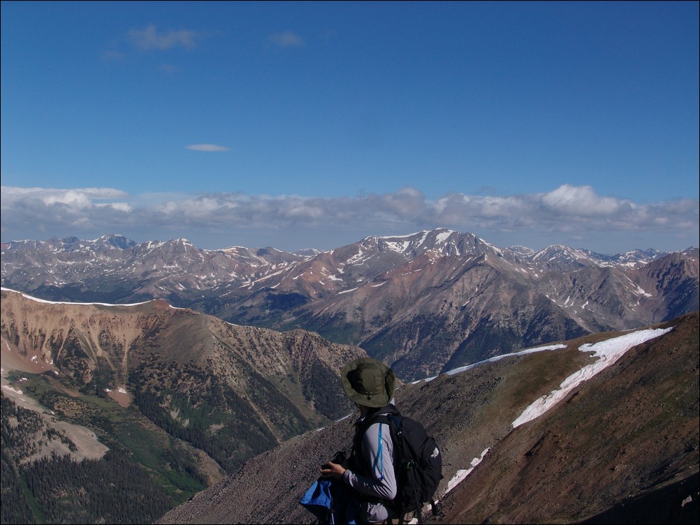 Ethan Beute looks at La Plata Peak